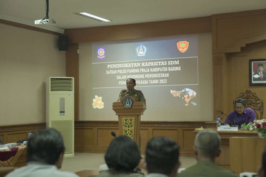 SATPOL PP Badung Gelar Pelatihan Peningkatan Kapasitas  SDM Satuan Polisi  Pamong Praja dan Satuan Perlindungan Masyarakat di Kabupaten Badung